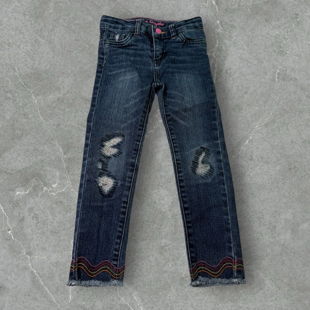 Levi's X Crayola Toddler Girls 2 Pairs Of Jeans Adjustable 4T Casual Going Out